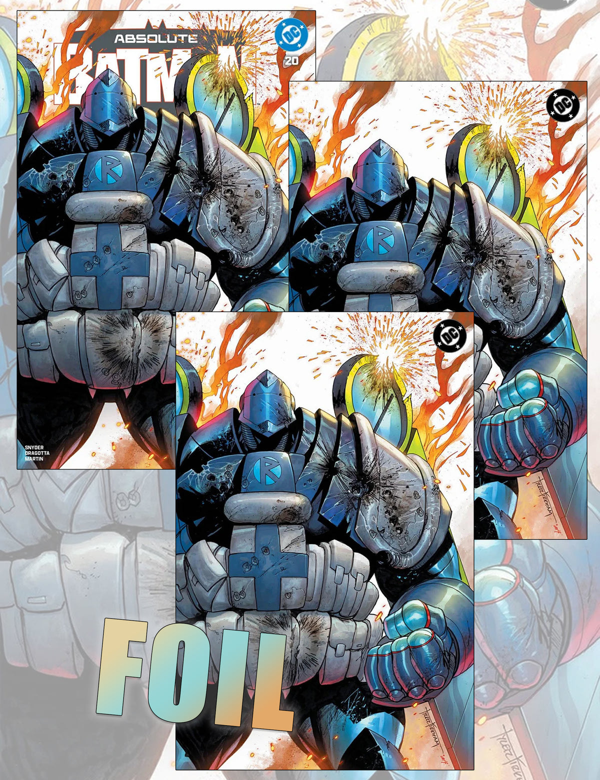 Absolute Batman #20 - Tyler Kirkham - Trade Dress, Virgin- und Foil-SET