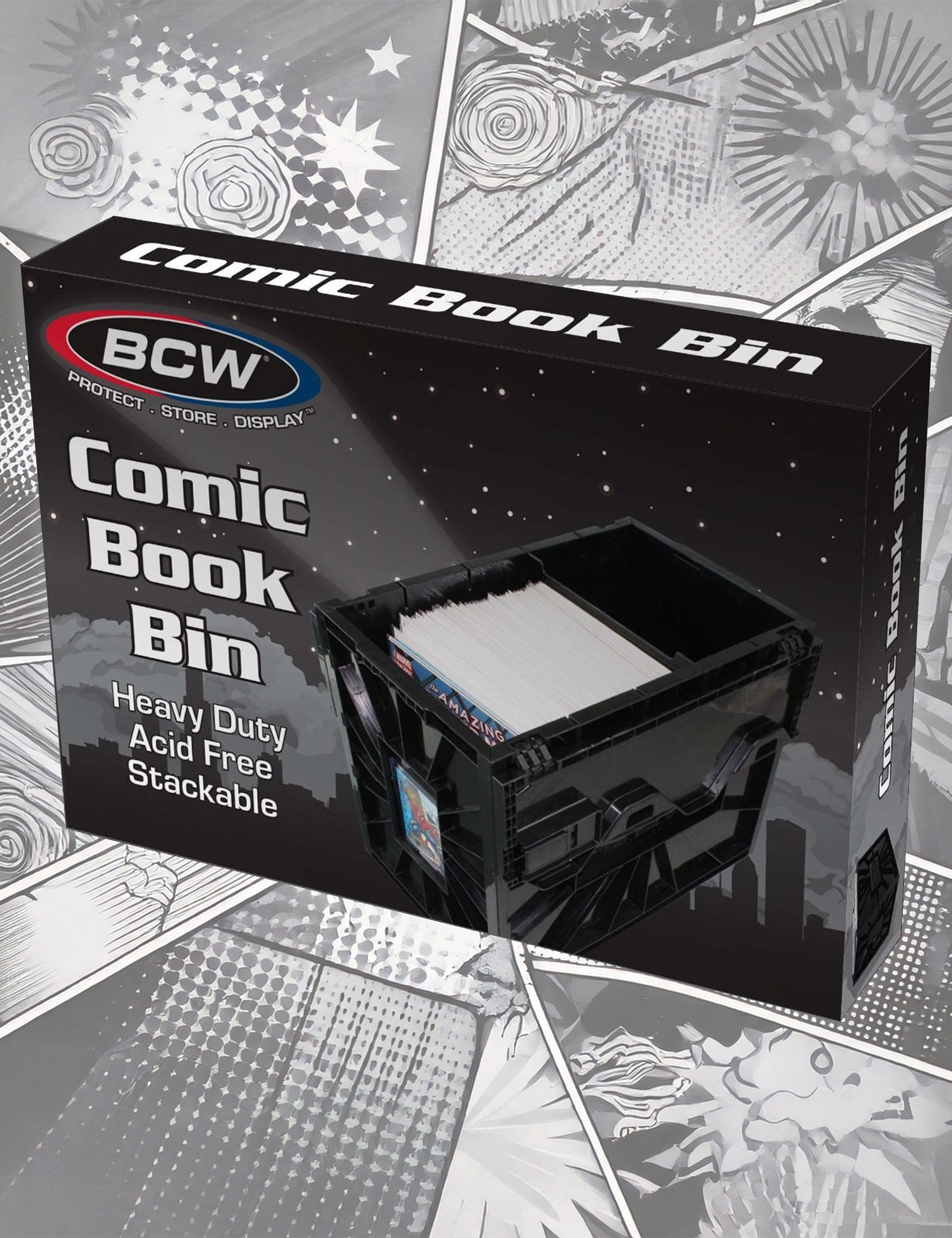 BCW - Short Comic Book Bin - Black