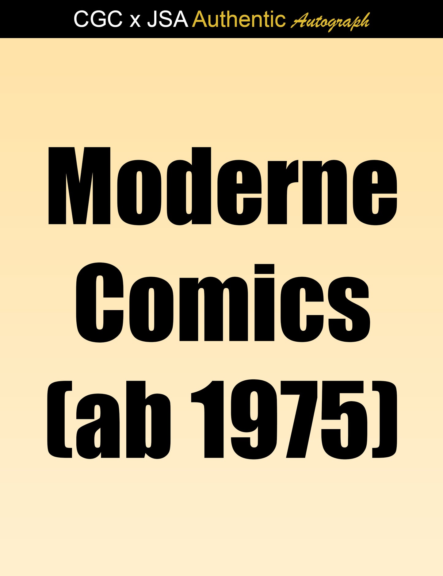 JSA Authentifizierung – CGC Signature Series (ab 1975)