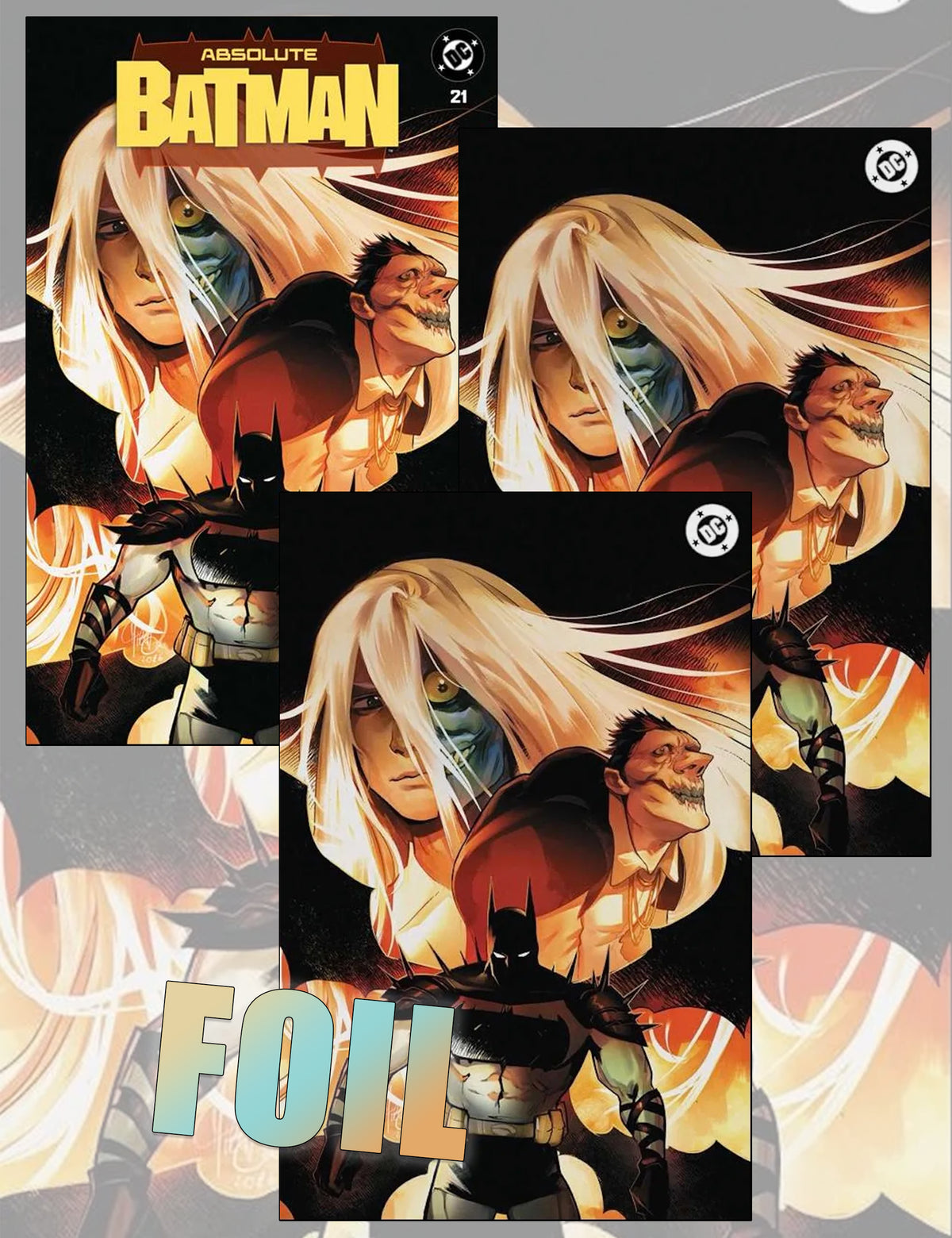 Absolute Batman #21 - Mirka Andolfo - Trade Dress, Virgin- und Foil-SET