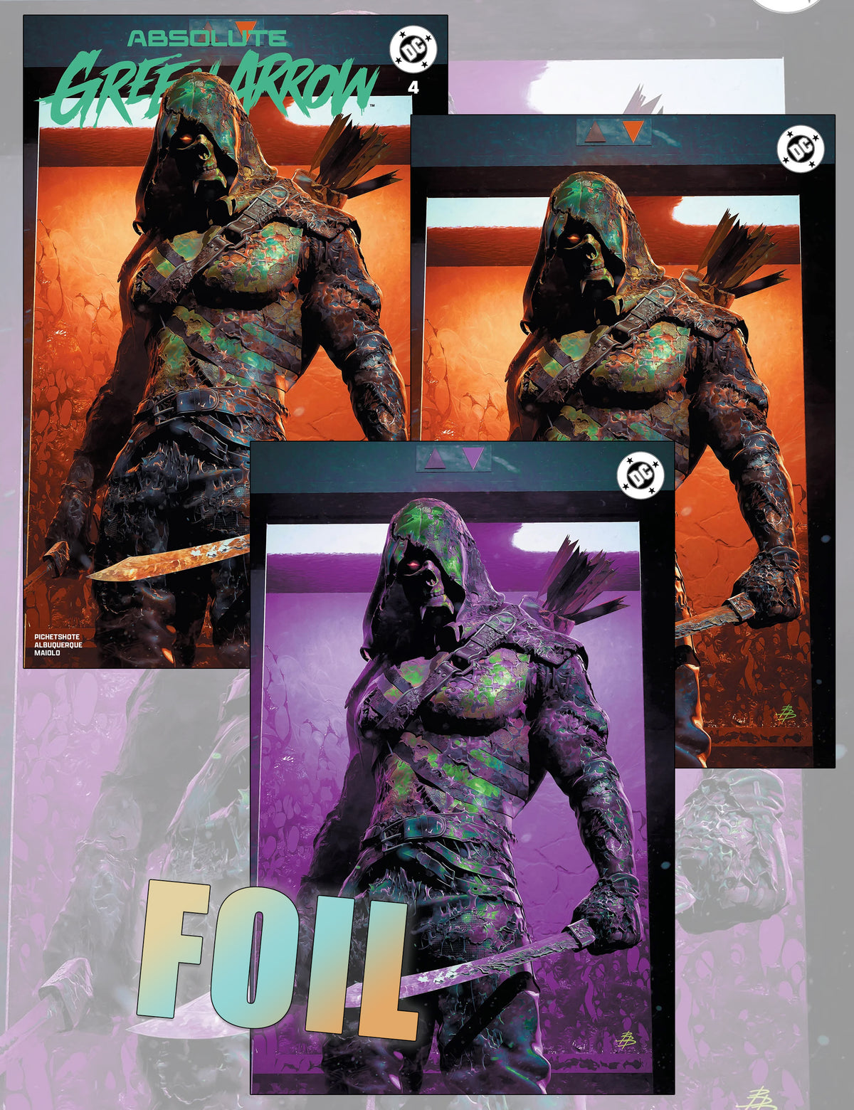 Absolute Green Arrow #4 - Björn Barends - Trade Dress, Virgin- und Foil-SET