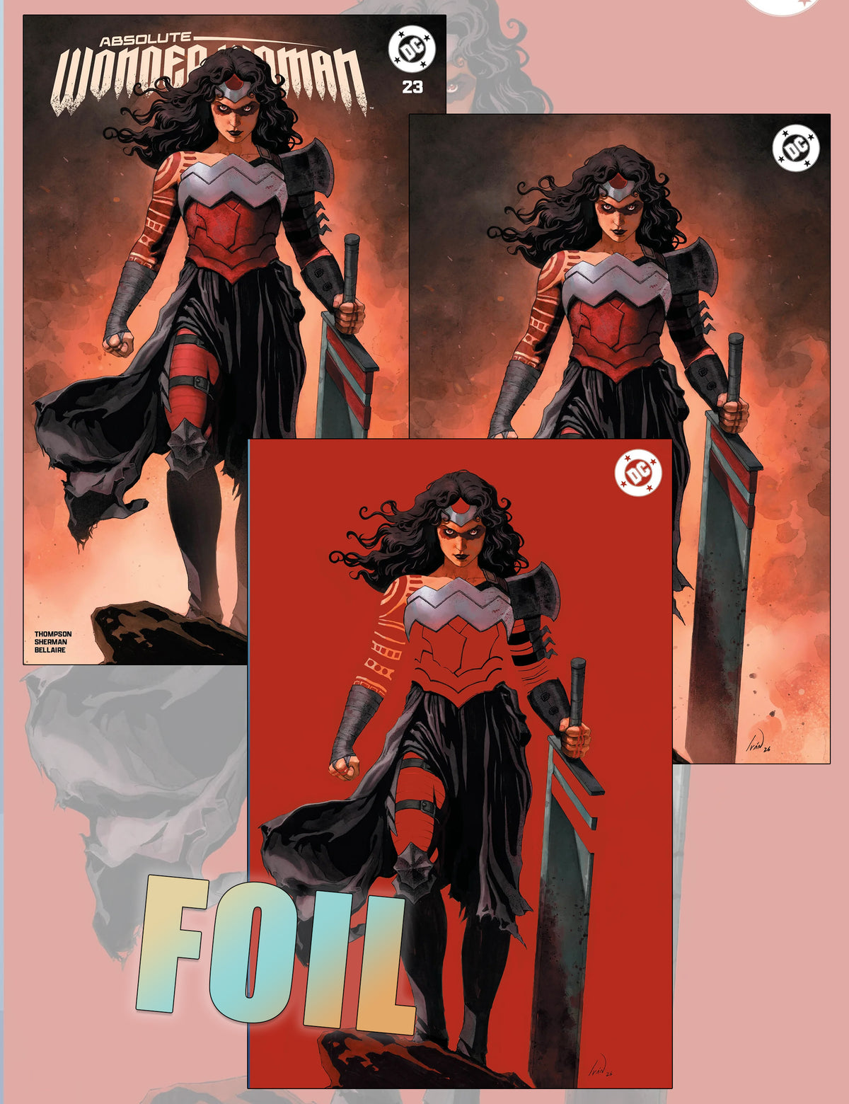 Absolute Wonder Woman #23 - Ivan Talavera - Trade Dress, Virgin- und Foil-SET