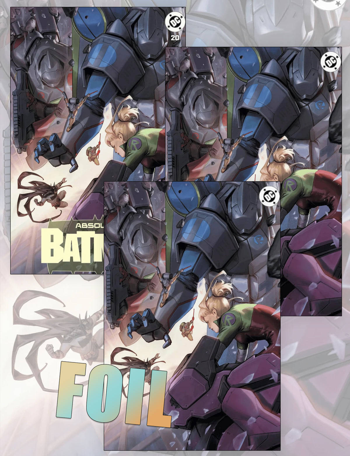 Absolute Batman #20 - Ejikure - Trade Dress,  Virgin- und Foil-SET