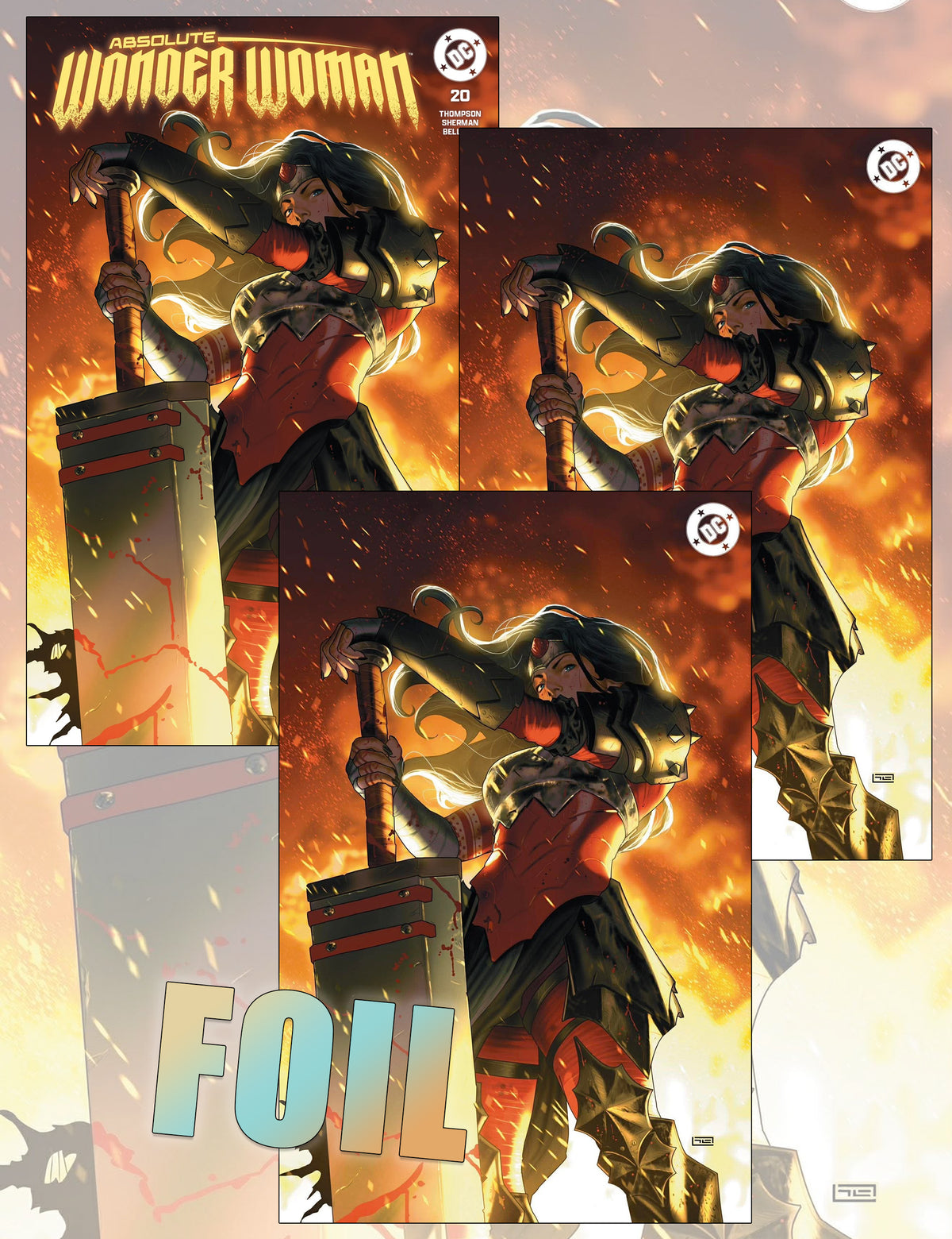 Absolute Wonder Woman #20 - Taurin Clarke - Trade Dress, Virgin- und Foil-SET