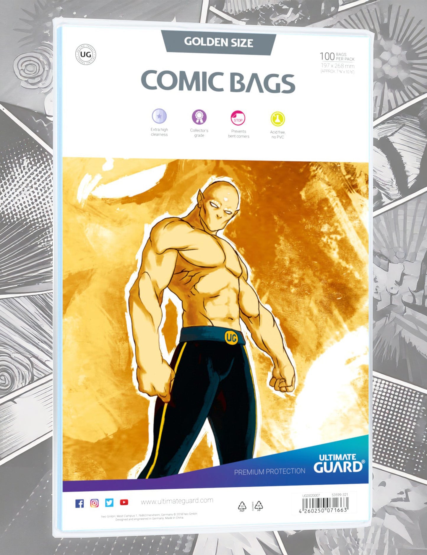 Ultimate Guard - Comic Bags - Golden Size (100)