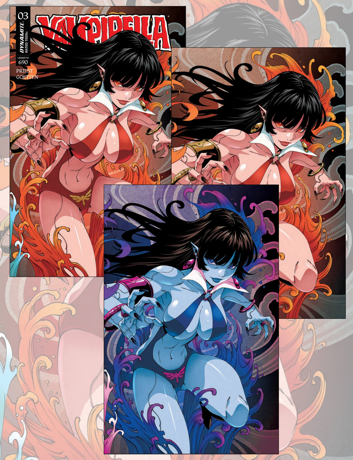 Vampirella #3 - Godtail - Trade Dress- und Virgin A + B-SET