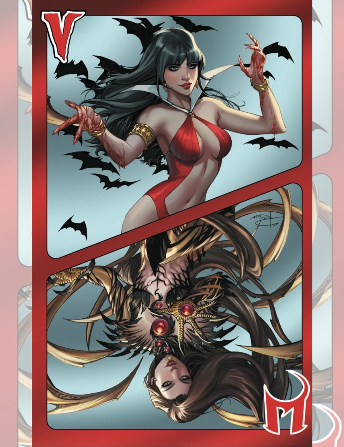 Vampirella x Witchblade #1  - Sabine Rich - Virgin Red Variant - EXKLUSIV