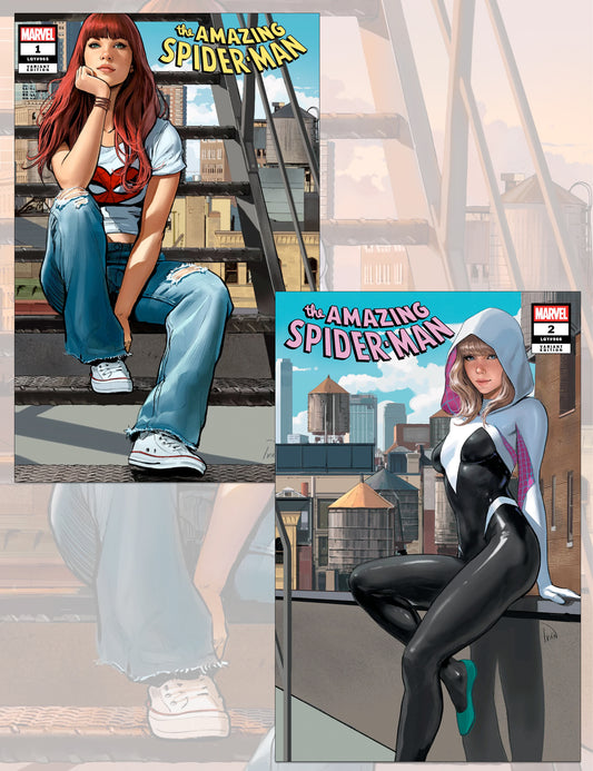 Amazing Spider-Man #1 + #2 - Ivan Talavera - Connecting-Trade-Set