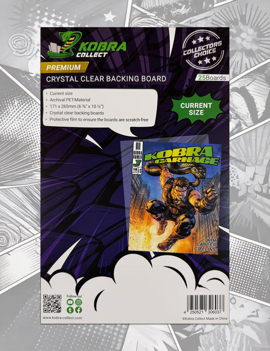 25x Kobra Collect - Comic Book Backing Board PET - Current Size