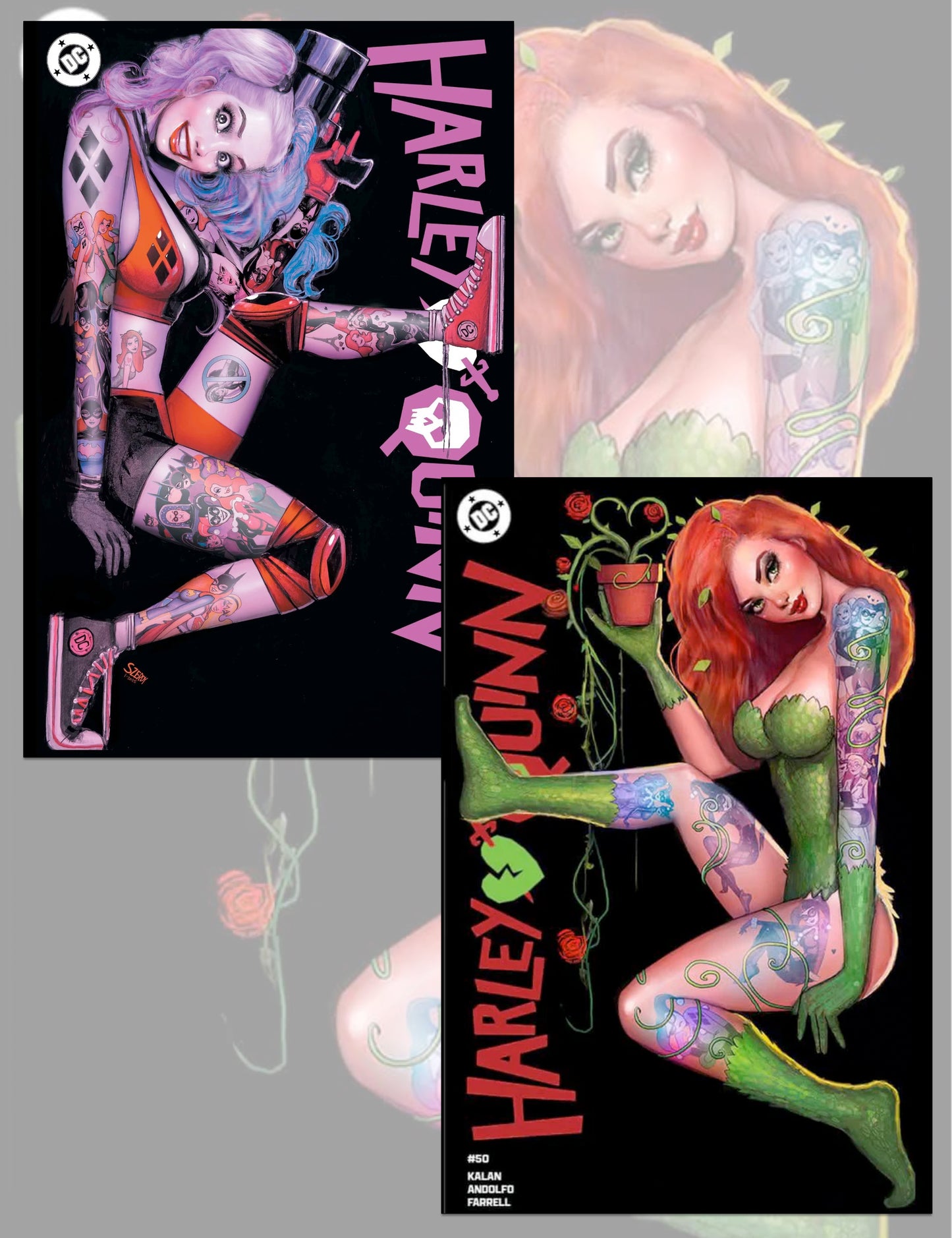 Harley Quinn #49 + #50 - Nathan Szerdy - Trade-Set