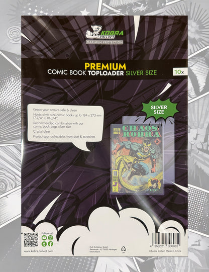 10x Kobra Collect - Silver Size - Comic Book Toploader Premium