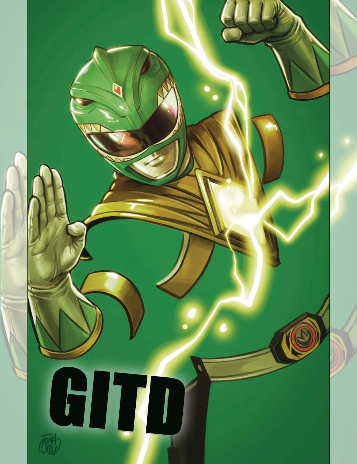 Power Rangers Green #1 - Francesco Tomaselli - Virgin Glow in the Dark Variant