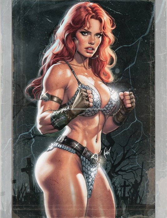 Red Sonja #1 - Cedric Poulat - Graveyard Virgin Variant