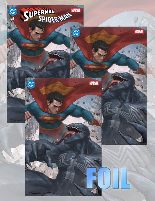Superman / Spider-Man #1 - Jeehyung Lee - Trade-, Virgin- und Foil-Set