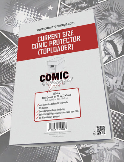 10x Comic Concept - Current Size - Comic Protector (Toploader)