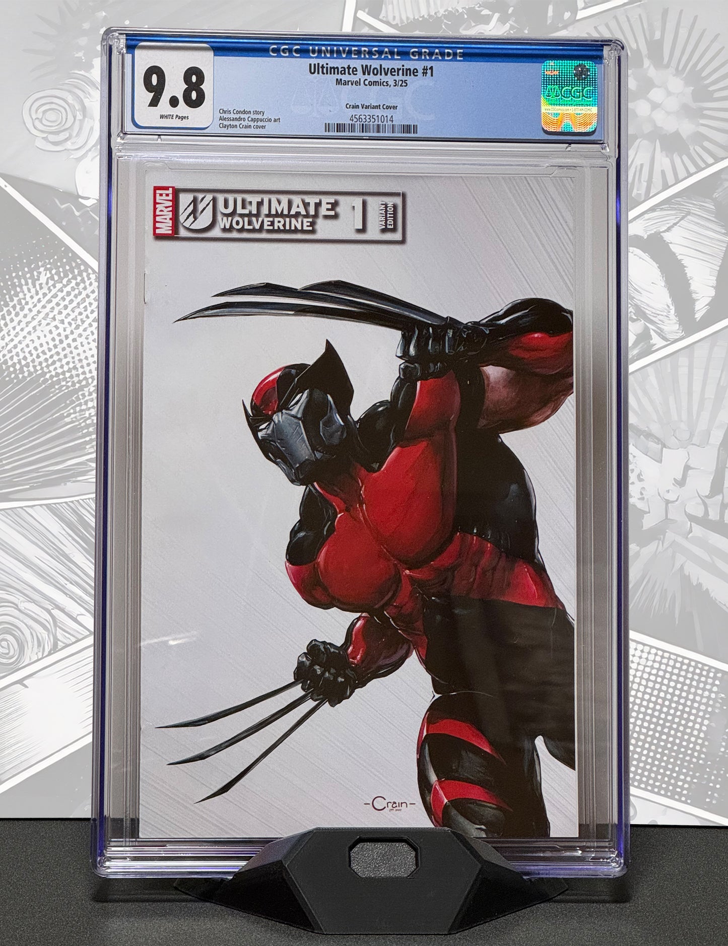 Ultimate Wolverine #1 - Clayton Crain Variant - CGC 9.8
